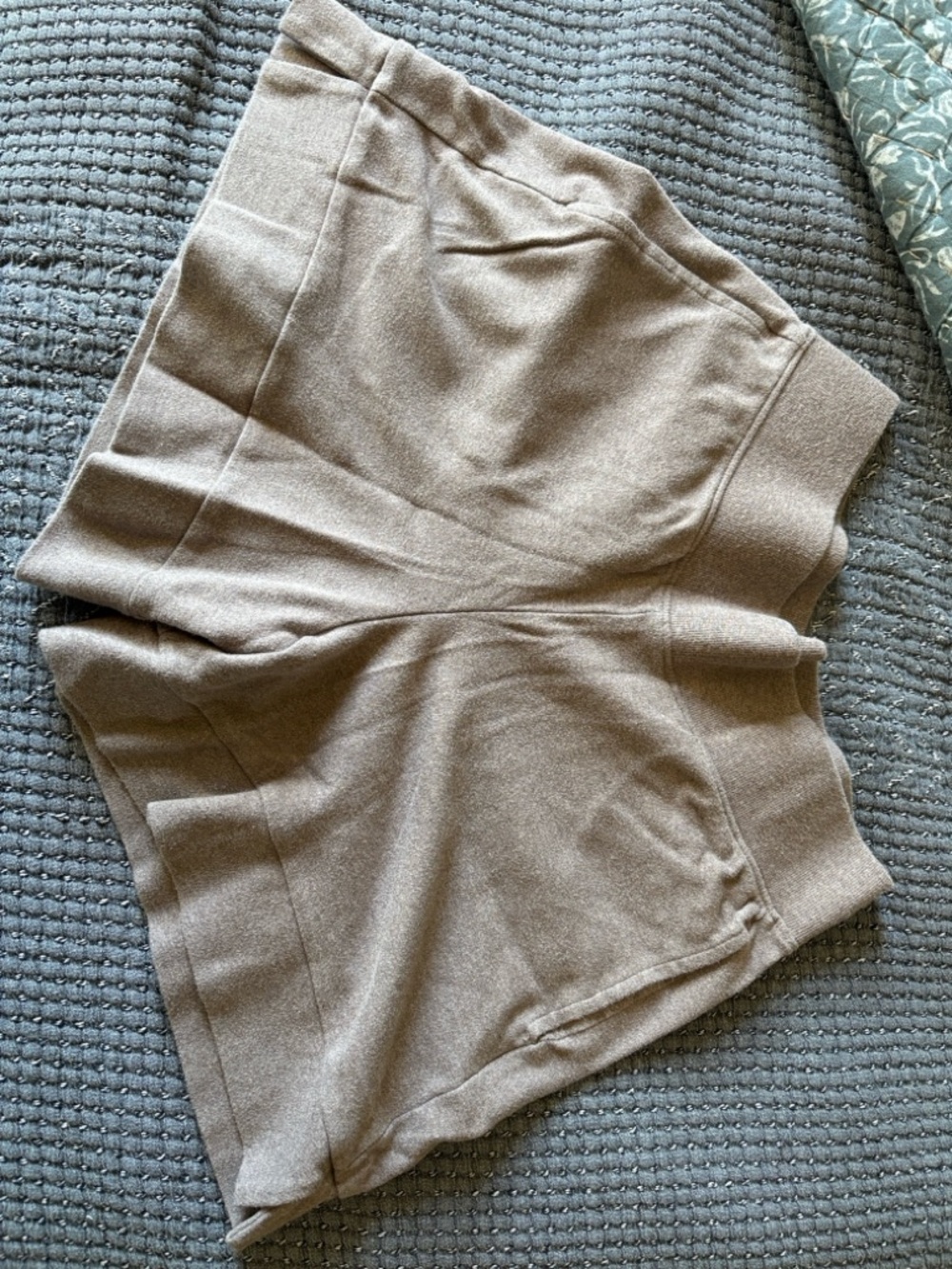 Women’s Athletic Knit Shorts in Taupe